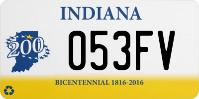 IN license plate 053FV