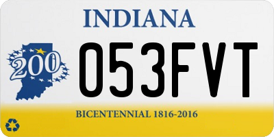 IN license plate 053FVT