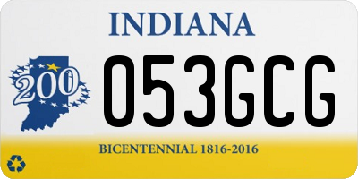 IN license plate 053GCG