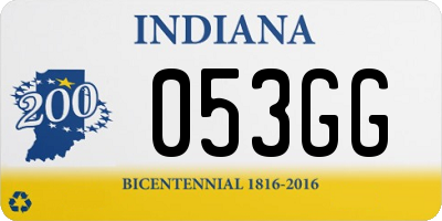 IN license plate 053GG