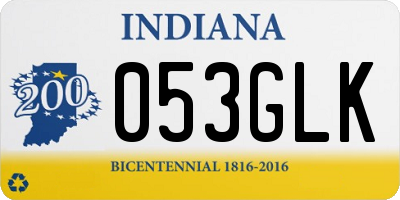 IN license plate 053GLK