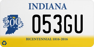 IN license plate 053GU