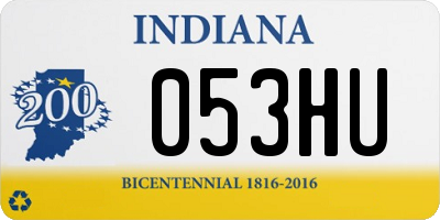 IN license plate 053HU