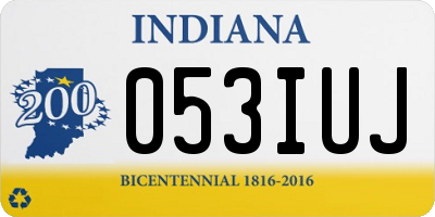 IN license plate 053IUJ