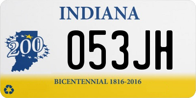 IN license plate 053JH