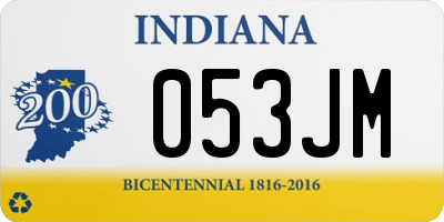 IN license plate 053JM