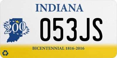 IN license plate 053JS