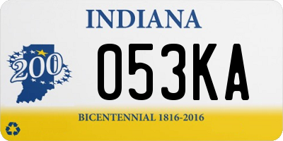 IN license plate 053KA