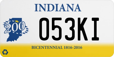 IN license plate 053KI