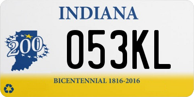 IN license plate 053KL