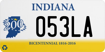 IN license plate 053LA