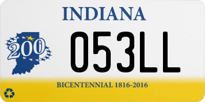 IN license plate 053LL