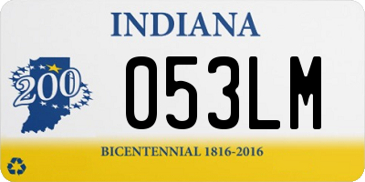 IN license plate 053LM