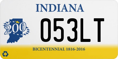 IN license plate 053LT