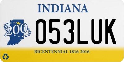 IN license plate 053LUK