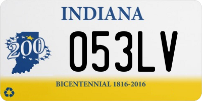 IN license plate 053LV