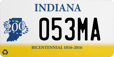 IN license plate 053MA