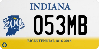 IN license plate 053MB