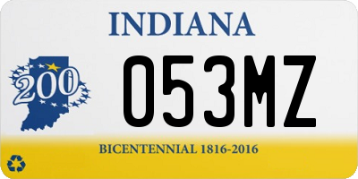 IN license plate 053MZ