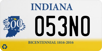 IN license plate 053NO