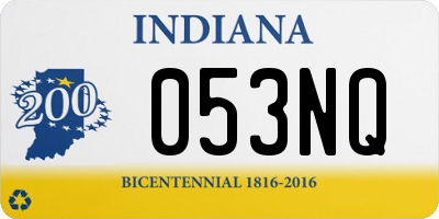 IN license plate 053NQ