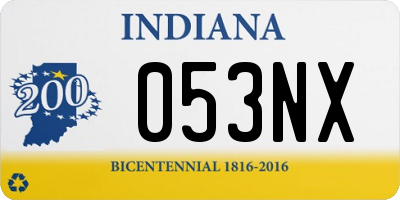 IN license plate 053NX