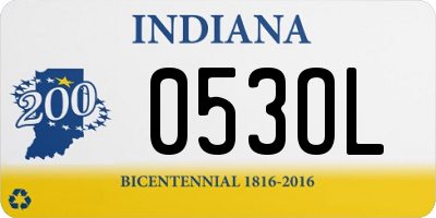 IN license plate 053OL