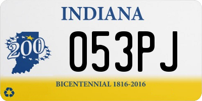 IN license plate 053PJ