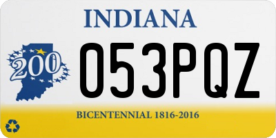IN license plate 053PQZ