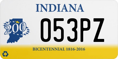 IN license plate 053PZ