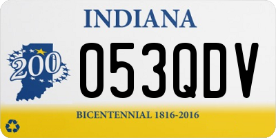 IN license plate 053QDV