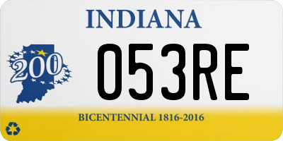 IN license plate 053RE