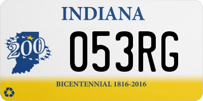 IN license plate 053RG