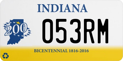 IN license plate 053RM