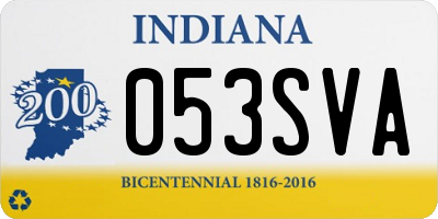 IN license plate 053SVA