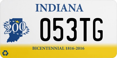 IN license plate 053TG