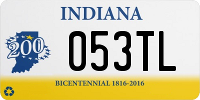 IN license plate 053TL