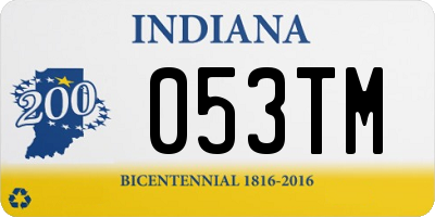 IN license plate 053TM