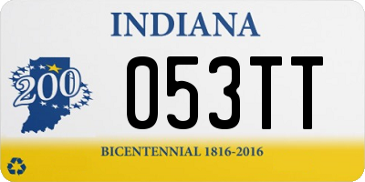 IN license plate 053TT