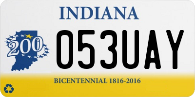 IN license plate 053UAY