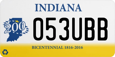 IN license plate 053UBB