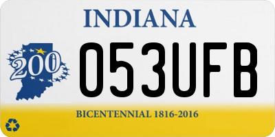 IN license plate 053UFB