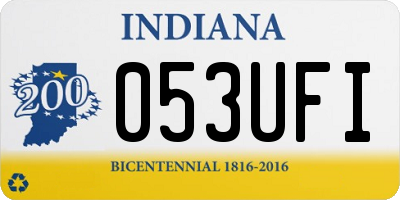 IN license plate 053UFI