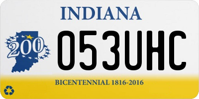 IN license plate 053UHC