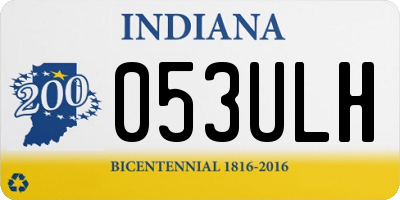 IN license plate 053ULH