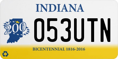 IN license plate 053UTN