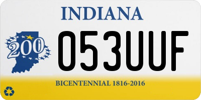 IN license plate 053UUF