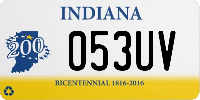 IN license plate 053UV