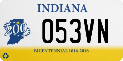 IN license plate 053VN