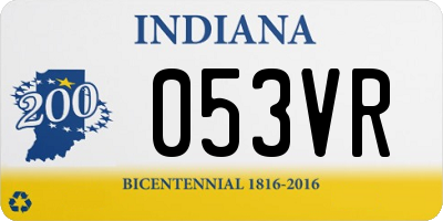 IN license plate 053VR